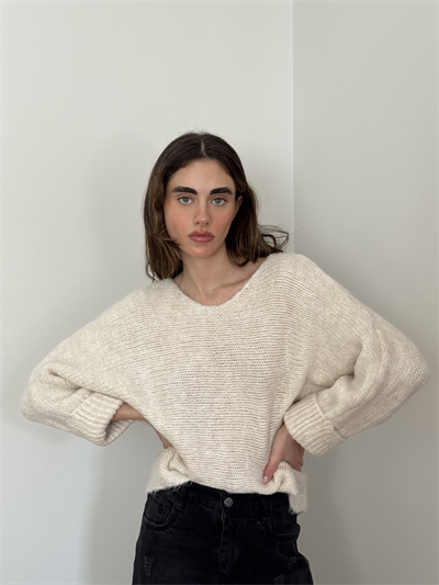 Retrobird Beige Knitted Sweater