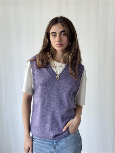 Retrobird Lila Triko Süveter