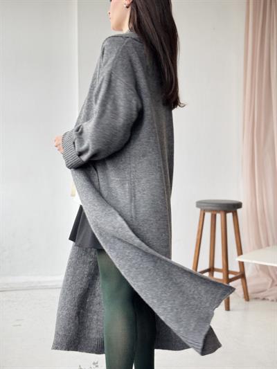 Retrobird Uzun Triko Füme Hırka