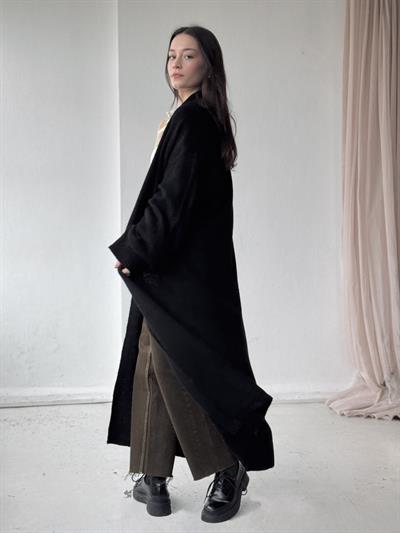 Retrobird Uzun Triko Siyah Hırka