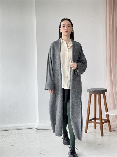 Retrobird Uzun Triko Füme Hırka