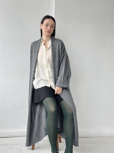 Retrobird Uzun Triko Füme Hırka