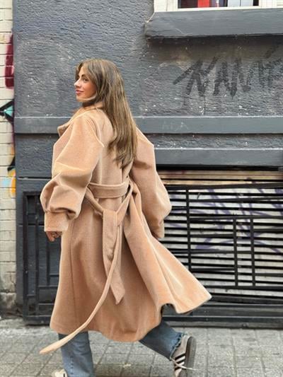 Retrobird Valencia Camel Kuşaklı Kışlık Kaban