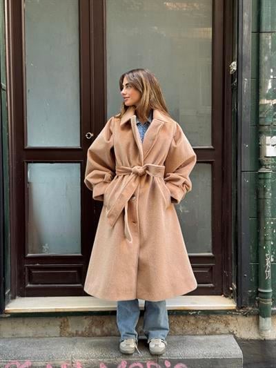 Retrobird Valencia Camel Kuşaklı Kışlık Kaban