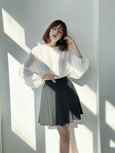 Retrobird Valerie Kısa Mini Siyah Kloş Etek