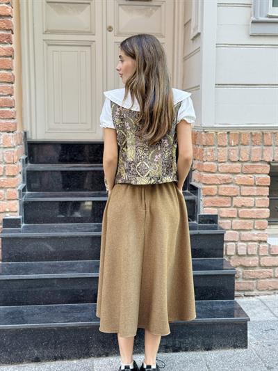 Retrobird Valerie Açık Kahve Kışlık Kloş Uzun Etek