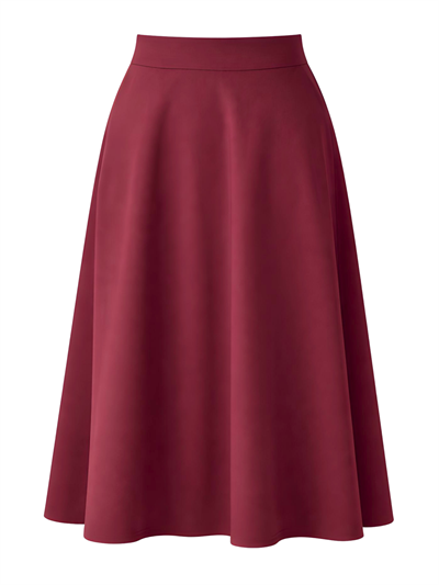Retrobird Valerie Burgundy Winter Flared Long Skirt