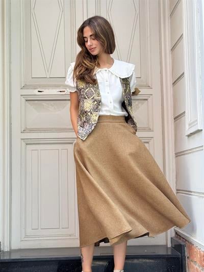 Retrobird Valerie Açık Kahve Kışlık Kloş Uzun Etek