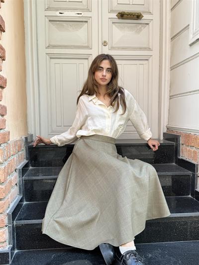 Retrobird Valerie Haki Kışlık Kloş Uzun Etek