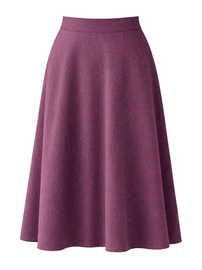 Retrobird Valerie Plum Winter Flared Long Skirt