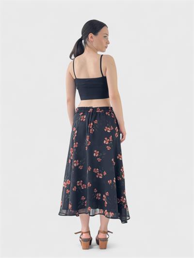 Retrobird Valerie Şifon Kloş Astarlı Çok Renkli Uzun Etek