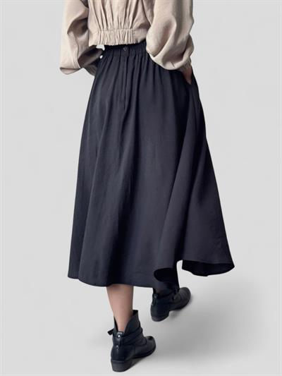 Retrobird Valerie Siyah Kloş Uzun Etek