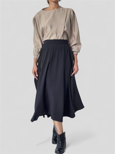 Retrobird Valerie Siyah Kloş Uzun Etek