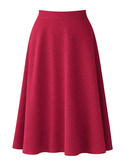 Retrobird Valerie Long Lined Burgundy Chiffon Flared Skirt