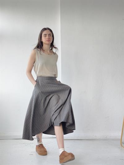 Retrobird Valerie Pötikareli Uzun Kloş Etek