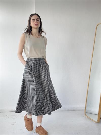 Retrobird Valerie Pötikareli Uzun Kloş Etek