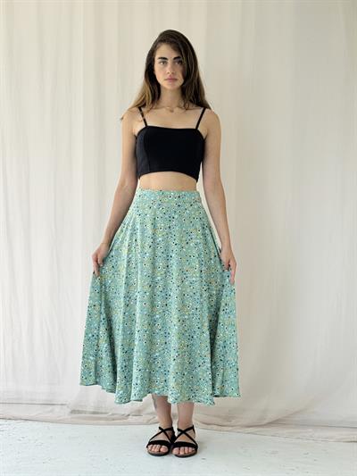 Retrobird Valerie Çağla Viskon Kloş Uzun Etek