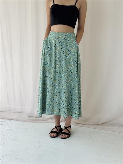 Retrobird Valerie Çağla Viskon Kloş Uzun Etek