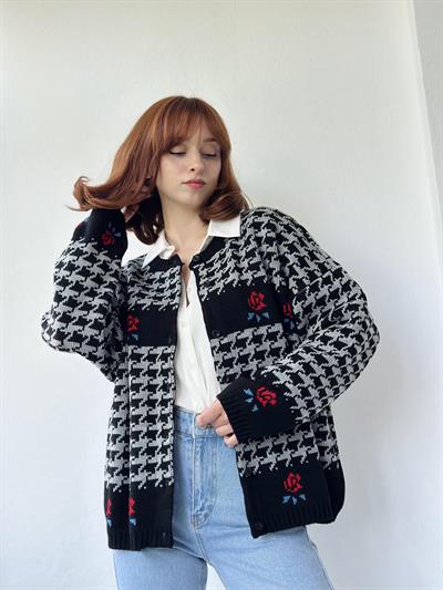 Retrobird Vintage Model Kazayağı Oversize Triko Hırka