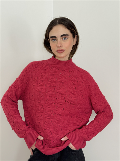 Retrobird Fuchsia Vintage Knitted Knitwear Sweater