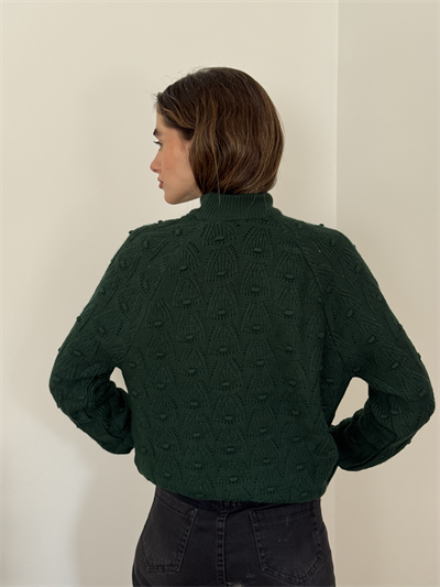 Retrobird Dark Green Vintage Knitted Sweater