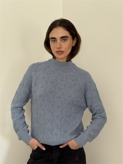Retrobird Blue Vintage Knitted Knitwear Sweater