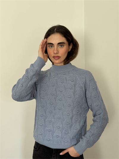 Retrobird Blue Vintage Knitted Knitwear Sweater