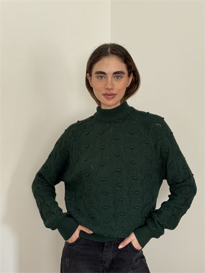 Retrobird Dark Green Vintage Knitted Sweater