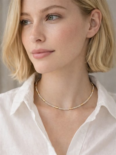 Retrobird Vintage Style Gold Colored Grace Choker Necklace