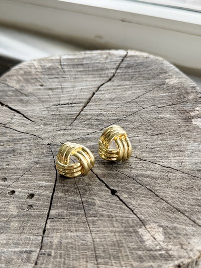 Retrobird Vintage Style Atelier Gold Renkli Düğüm Küpe