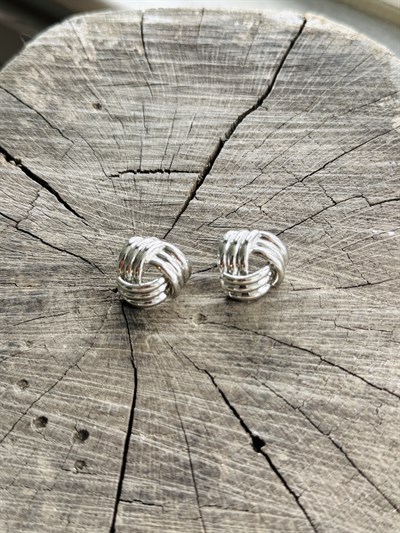 Retrobird Vintage Style Atelier Gümüş Renkli Düğüm Küpe