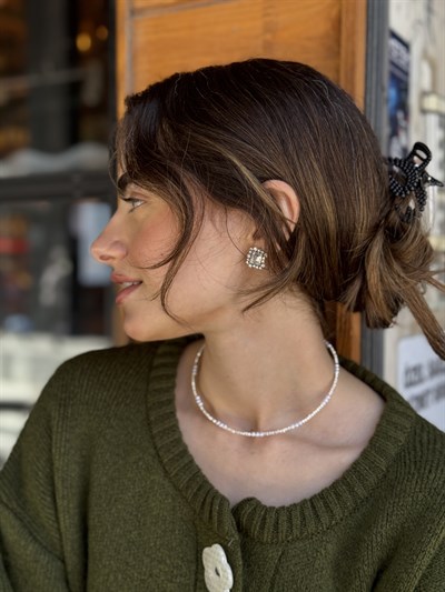 Retrobird Vintage Style Parlak Sarı Grace Choker Kolye