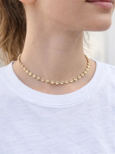 Retrobird Vintage Style Yellow Grace Choker Necklace