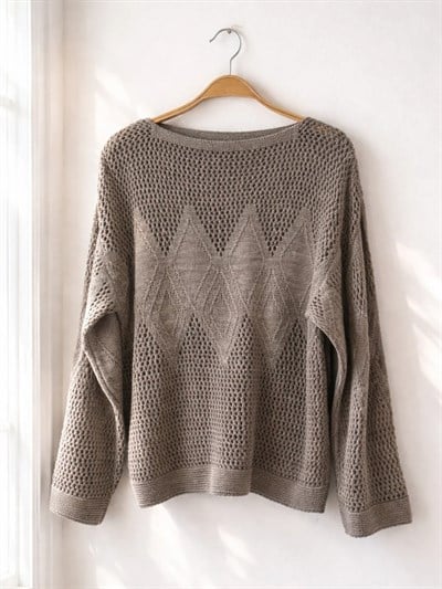 Retrobird Mink Openwork Perforated Spring Knit