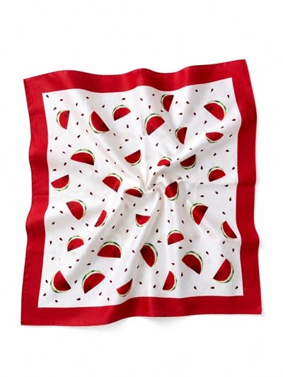Retrobird Watermelon Vintage Kırmızı Bandana Fular