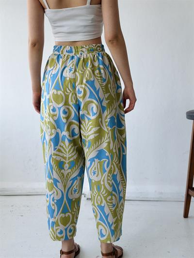 Retrobird Yoga Meditasyon Hafif Şalvar Keten Çok Renkli Pantolon