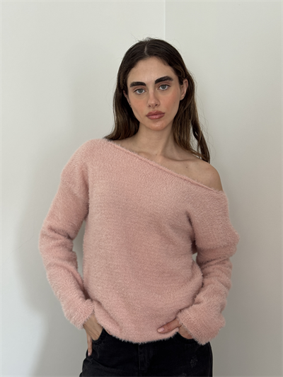 Retrobird Pink Soft Fluffy Cozy Knit Sweater