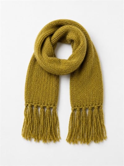 Retrobird Olive Green Large Soft Knit Scarf