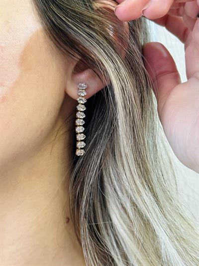 Retrobird Zircon Stone Gold Color Earrings