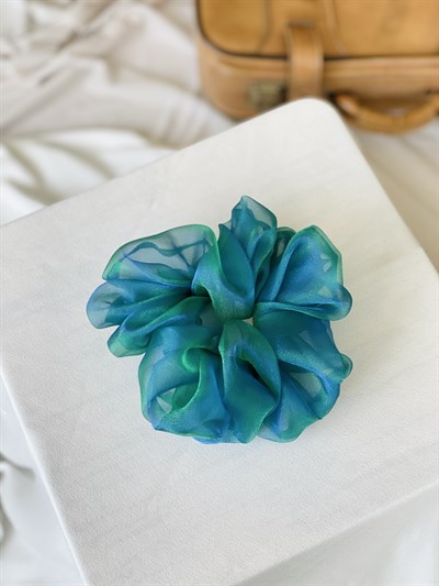 Retrobird Standard Size Petrol Colored Scrunchie Bagel Buckle