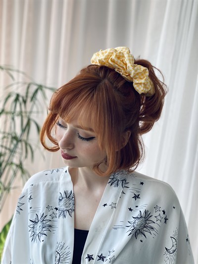 Retrobird Standard Size Yellow Large Scrunchie Bagel Buckle