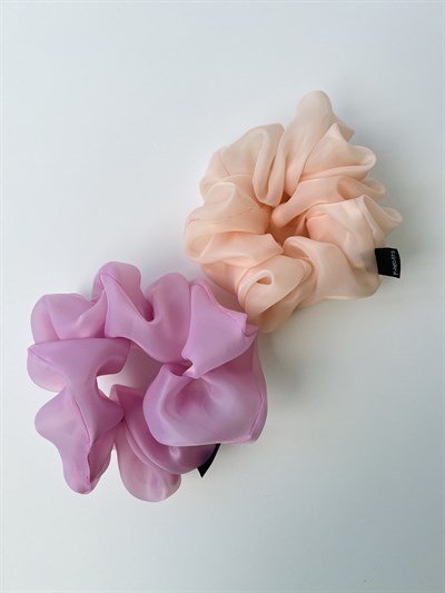 Retrobird 2-Piece Multicolored Scrunchie Bagel Buckle Set