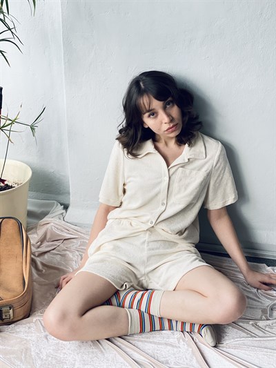 Retrobird Cotton Single Double Color Unisex Striped Socks