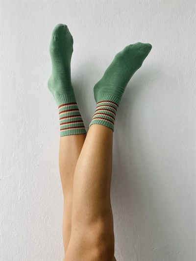 Retrobird Cotton Fabric Single Double Color Unisex Sports Socks