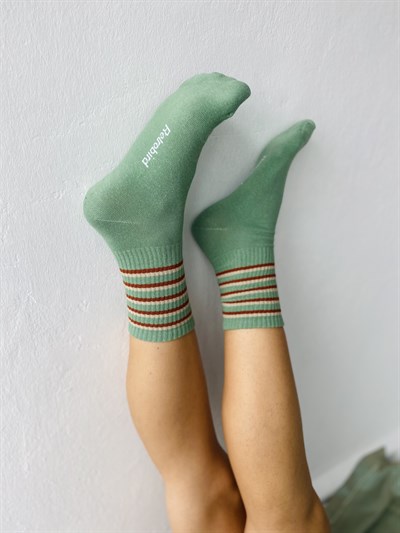 Retrobird Cotton Fabric Single Double Color Unisex Sports Socks