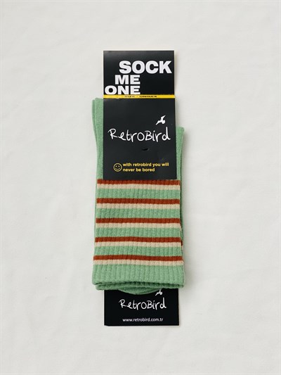 Retrobird Cotton Fabric Single Double Color Unisex Sports Socks