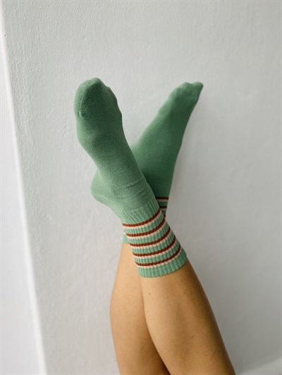 Retrobird Cotton Fabric Single Double Color Unisex Sports Socks