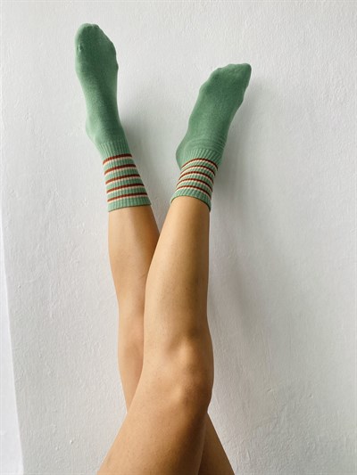 Retrobird Cotton Fabric Single Double Color Unisex Sports Socks