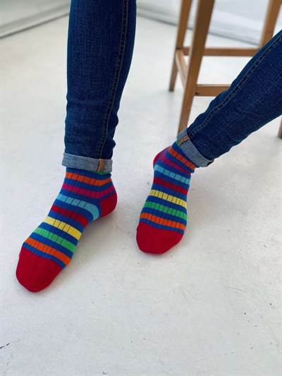 Retrobird Single Double Color Wool Blend Winter Mens Embroidered Socks