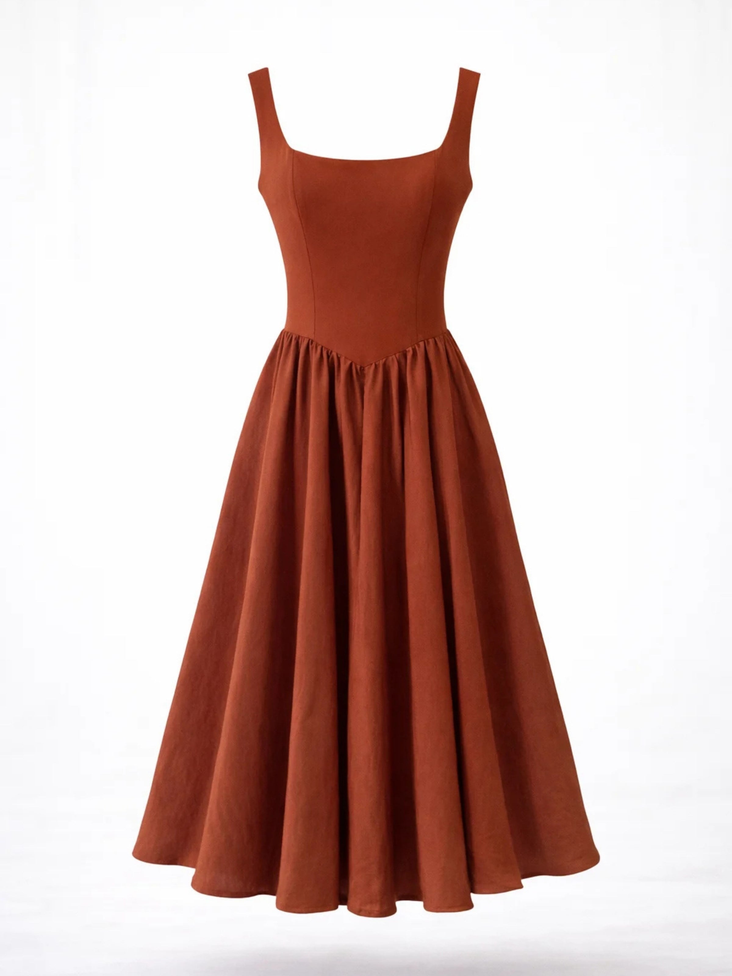 princess polly baby blue dress Rebecca Vallance Mischa Midi Dress | Tan | Size 6 main image 0